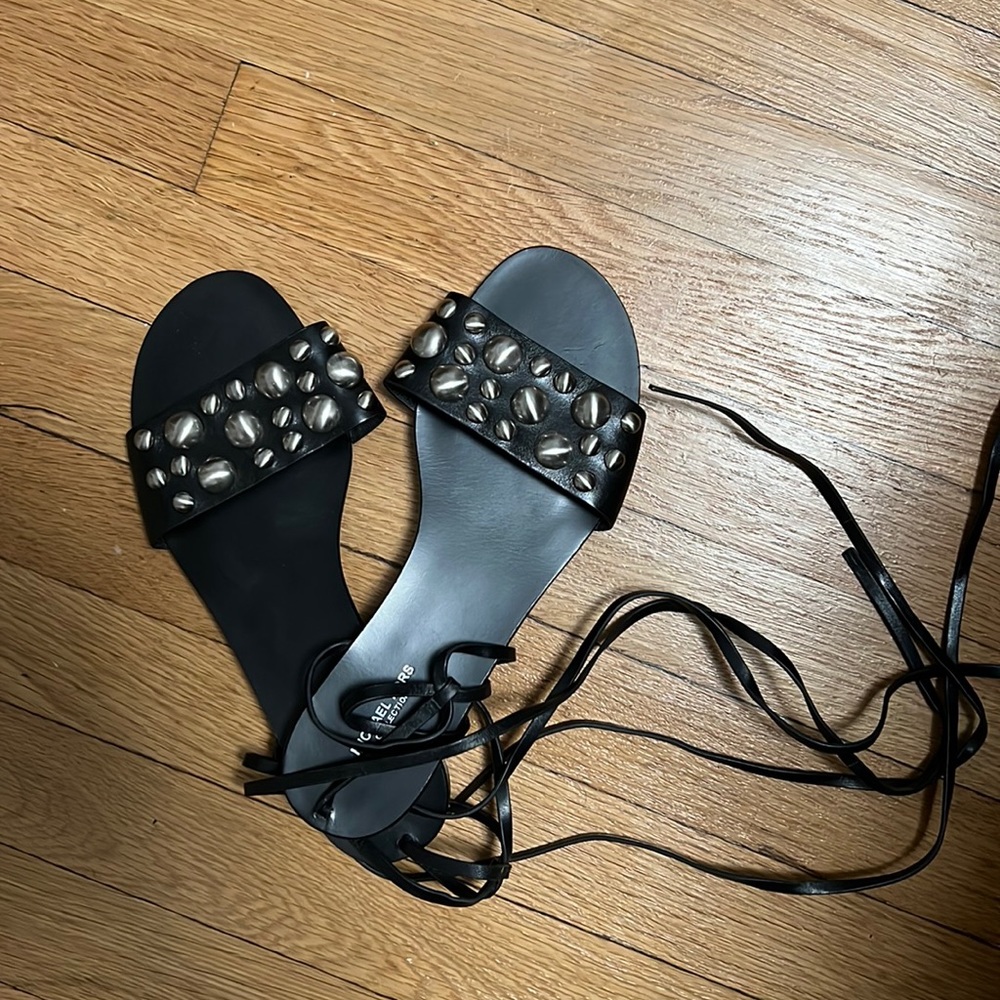 Michael Kora black gladiator sandals